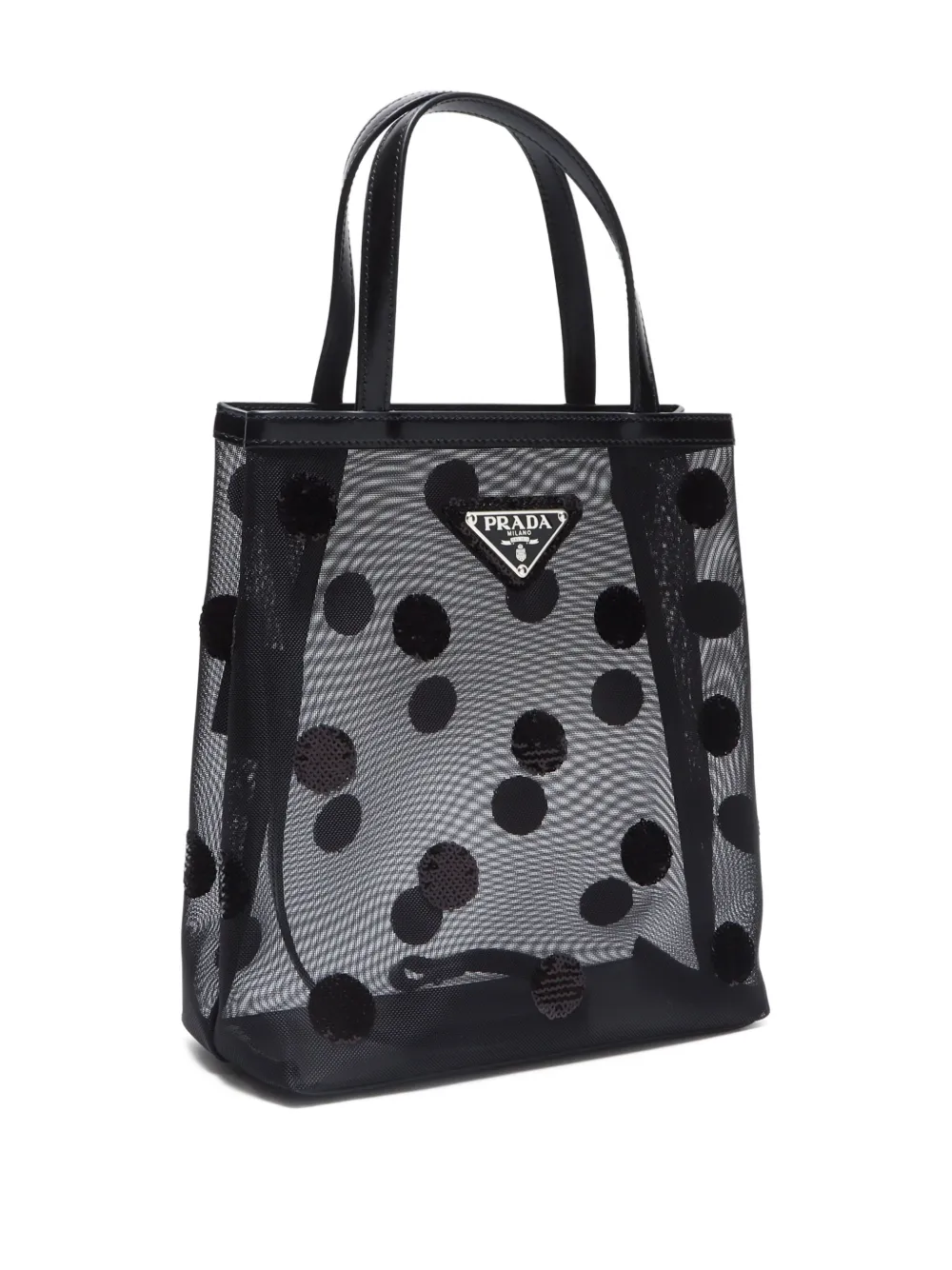 Pre-owned Prada 2000-2025 Dot Tote Bag In ブラック