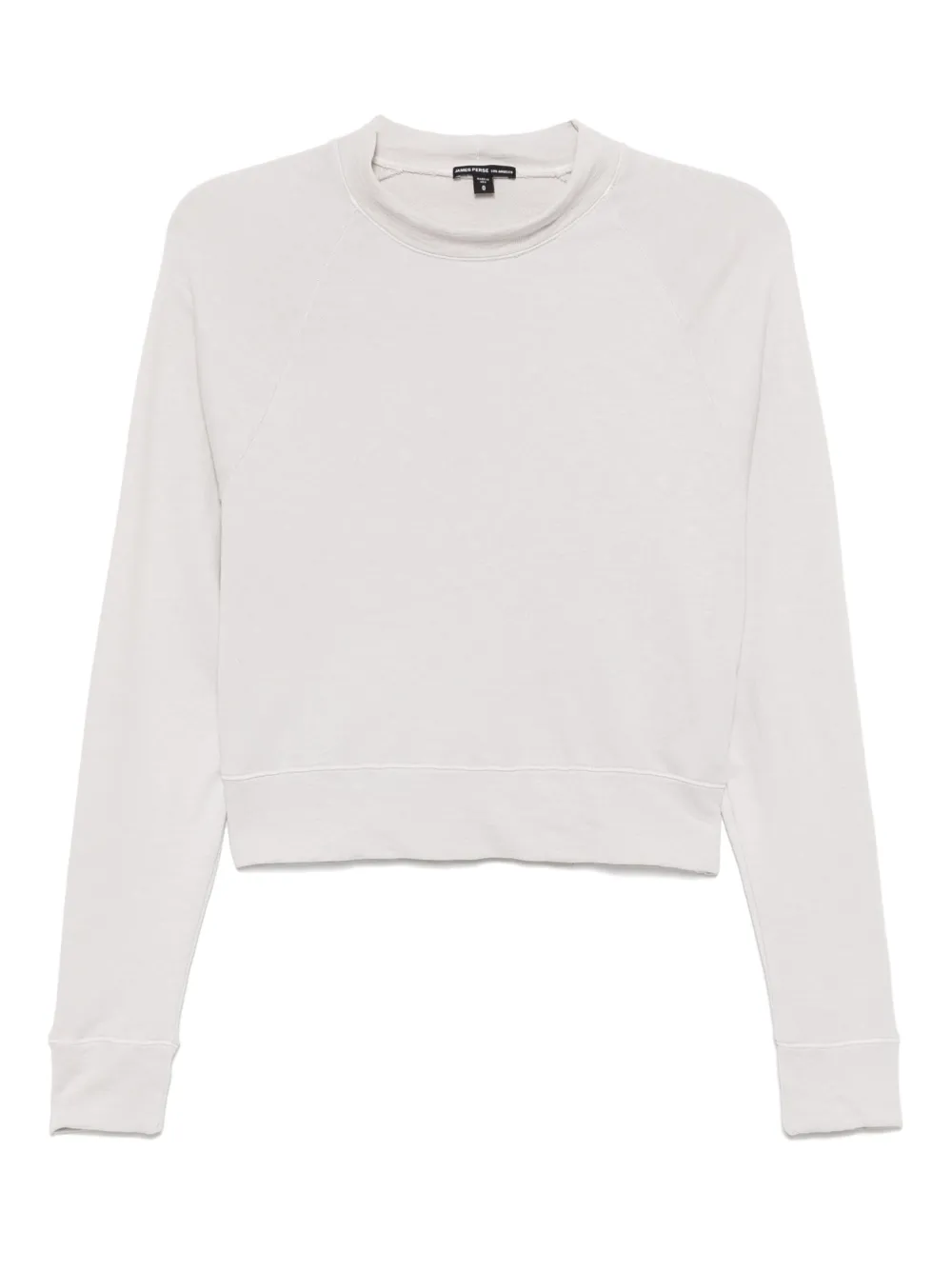 James Perse French Terry cropped T-shirt Grijs