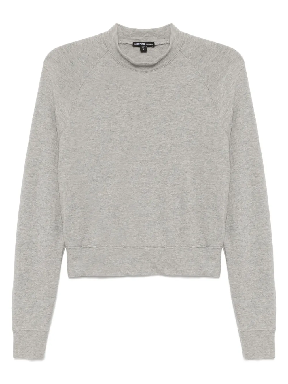 James Perse French Terry cropped T-shirt Grijs