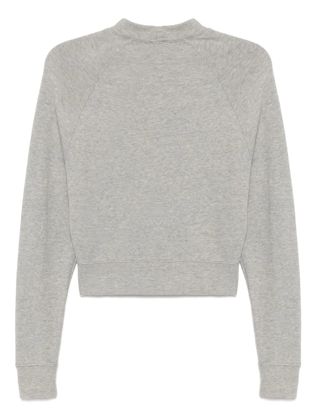Shop James Perse French Terry Cropped T-shirt In Grey