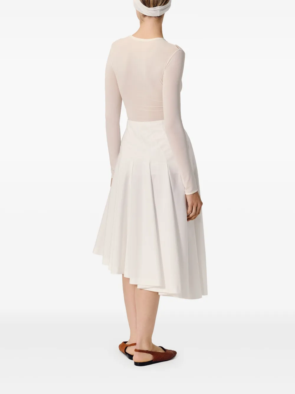 Shop Fforme Rio Midi Skirt In Weiss