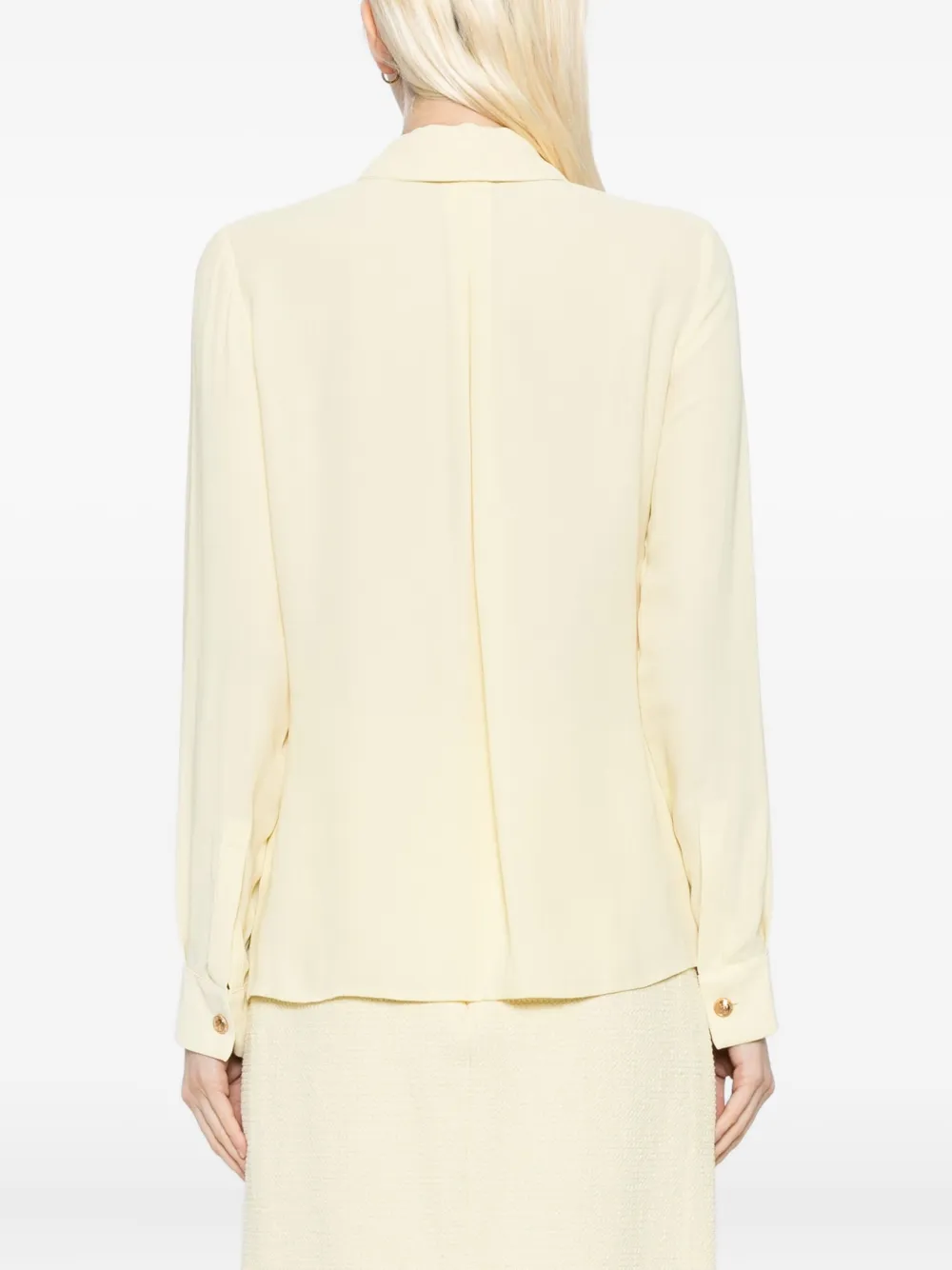 Elisabetta Franchi letter-embroidered shirt Geel
