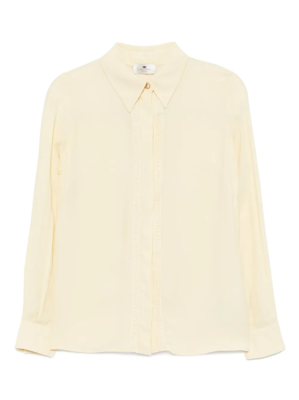 Elisabetta Franchi letter-embroidered shirt Geel
