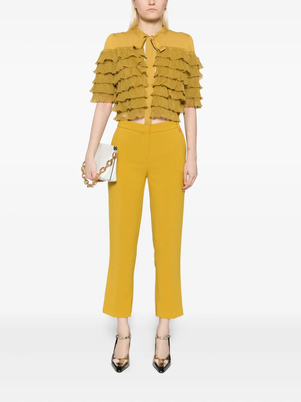 Elisabetta Franchi Gebreide blouse - Geel
