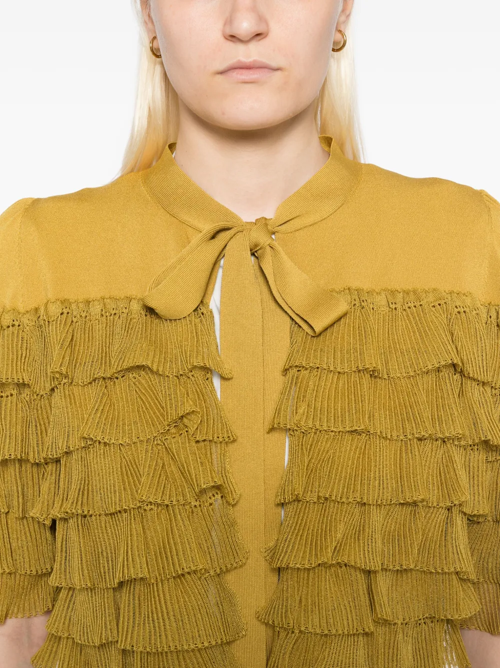 Elisabetta Franchi Gebreide blouse Geel