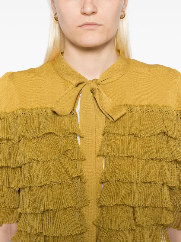 新品☆エリザベッタ ニットシャツ ブラウス Elisabetta Franchi ニットブラウス | イエロー | FARFETCH JP