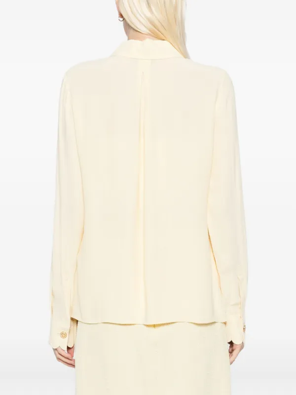 Elisabetta Franchi scallop-embroidered Shirt | Yellow | FARFETCH ZA