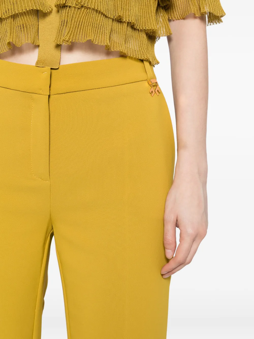 Elisabetta Franchi Crêpe broek Geel