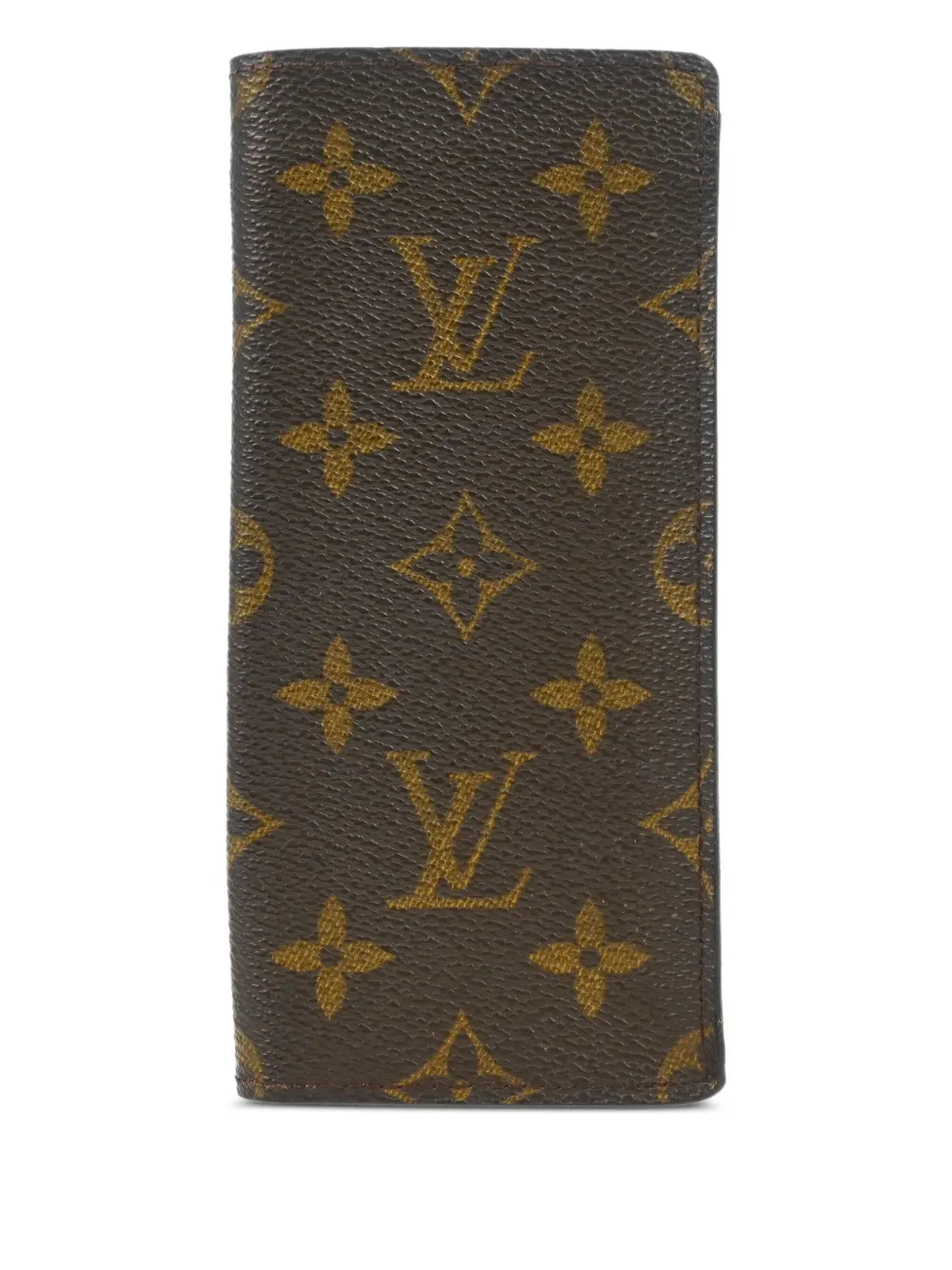 Pre-owned Louis Vuitton 2000 Monogram Glasses Case In Brown