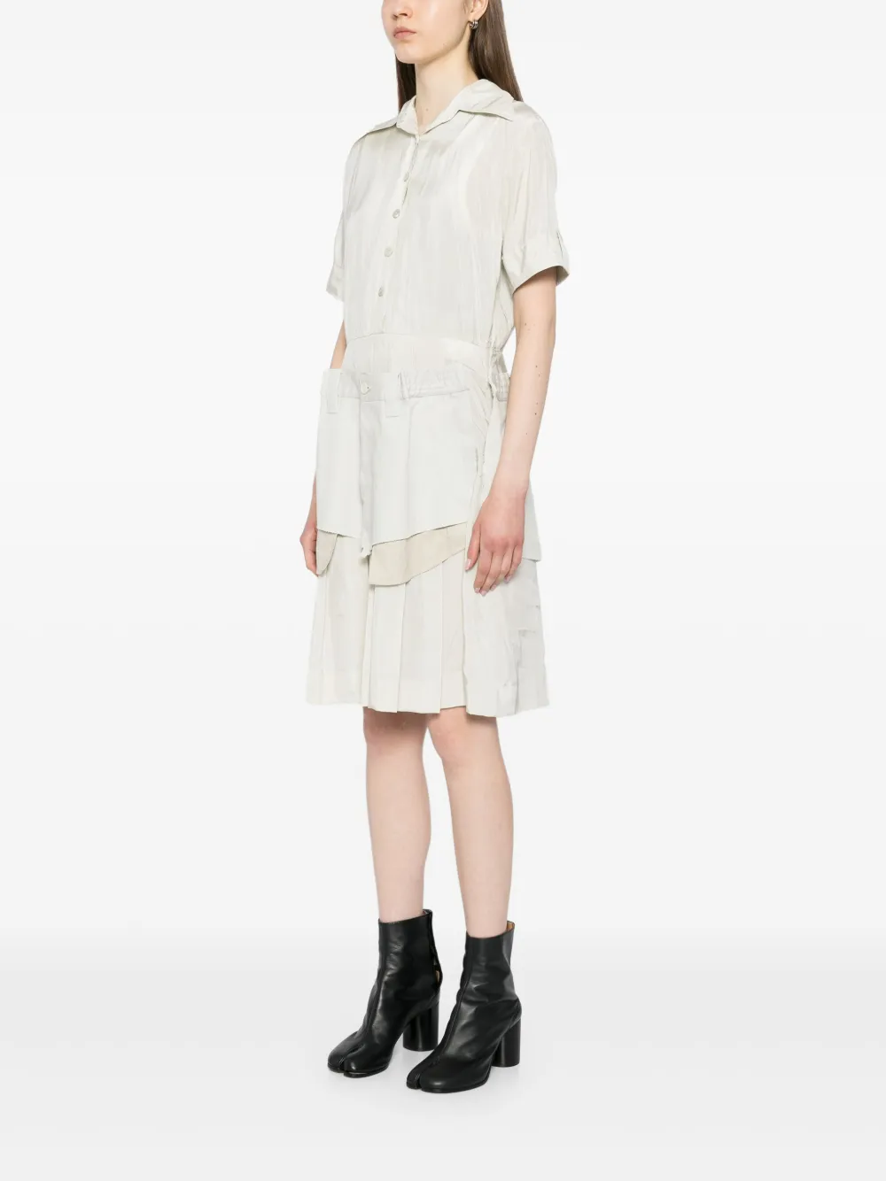 Maison Margiela Gelaagde jurk Beige
