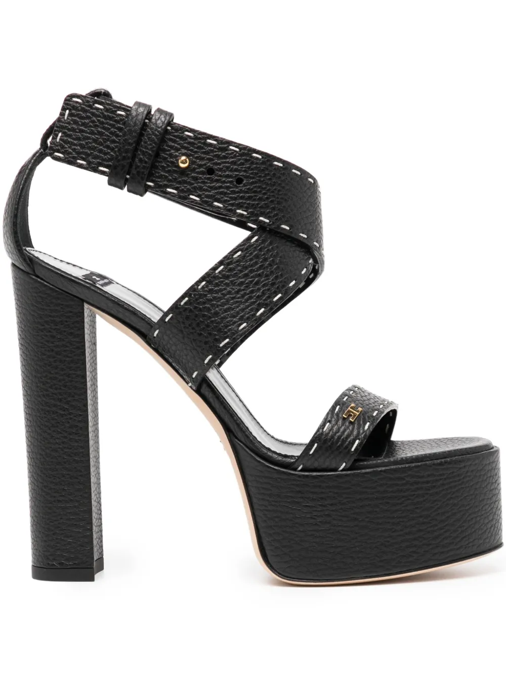 Elisabetta Franchi 130mm logo-embellished sandals NERO