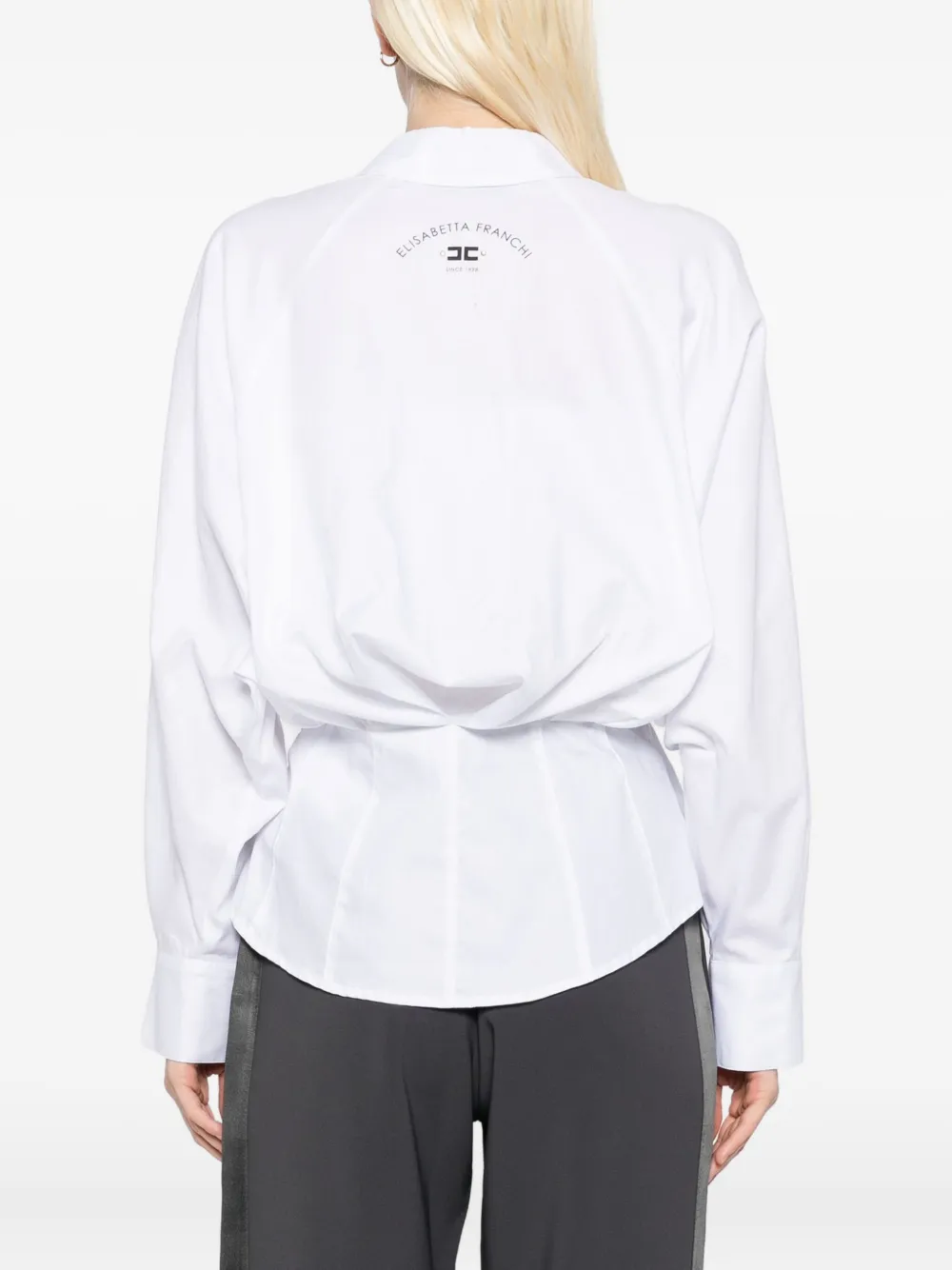 Elisabetta Franchi Katoenen overhemd Wit