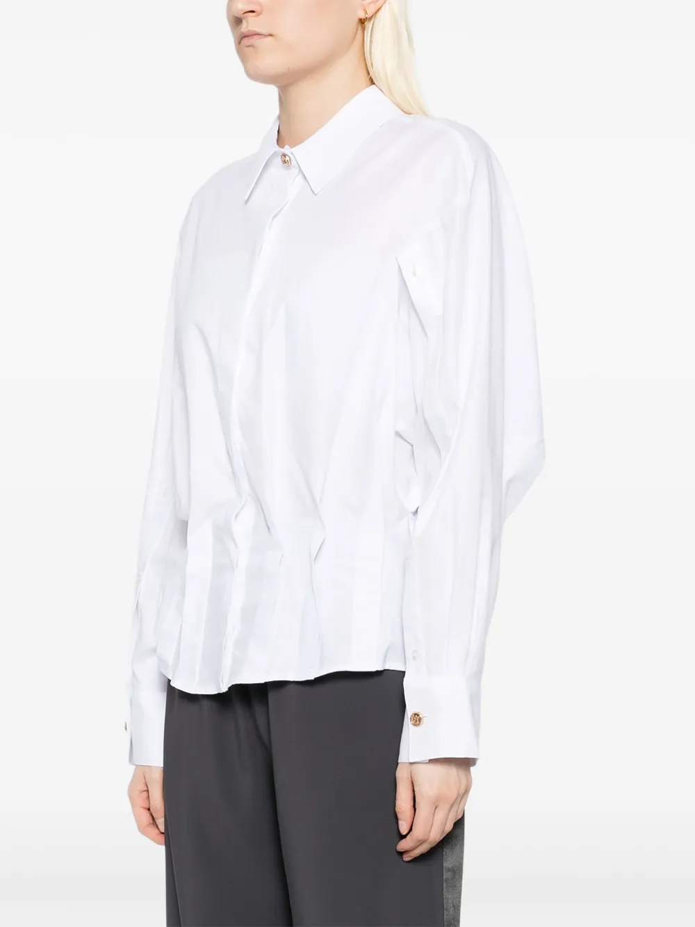 Elisabetta Franchi Katoenen overhemd Wit
