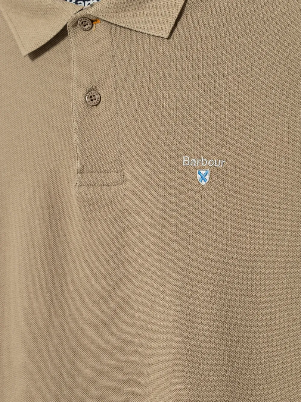 Barbour Poloshirt met geborduurd logo Beige