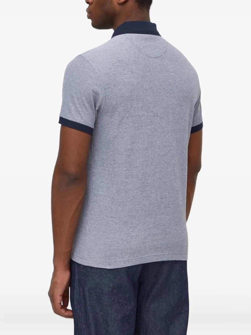 Barbour Poloshirt met geborduurd logo Blauw