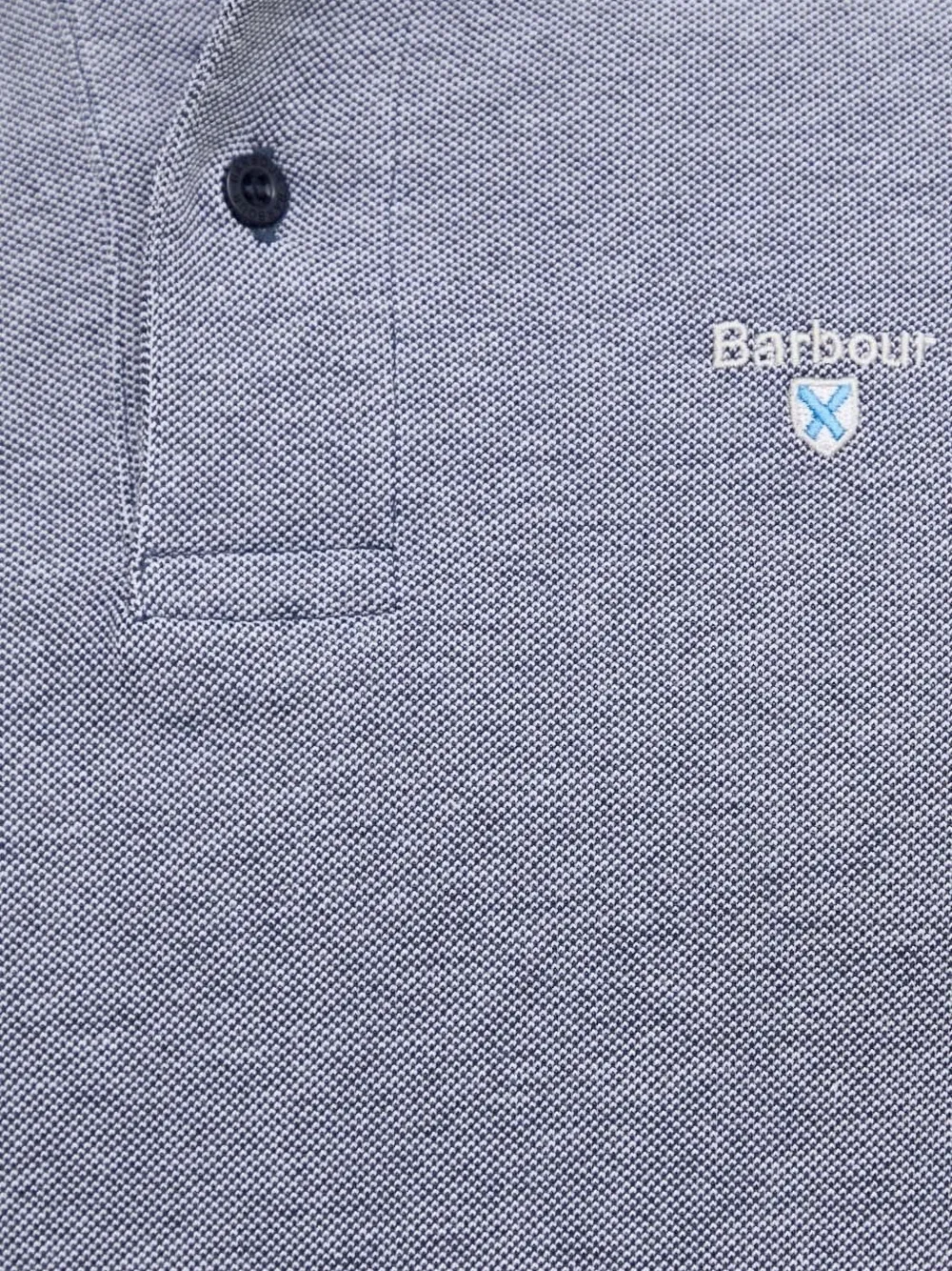 Barbour Poloshirt met geborduurd logo Blauw