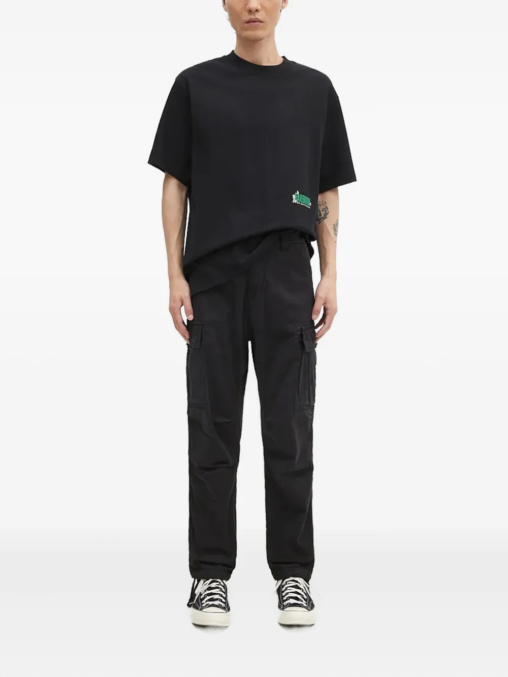 Barbour T-shirt met grafische print - Zwart
