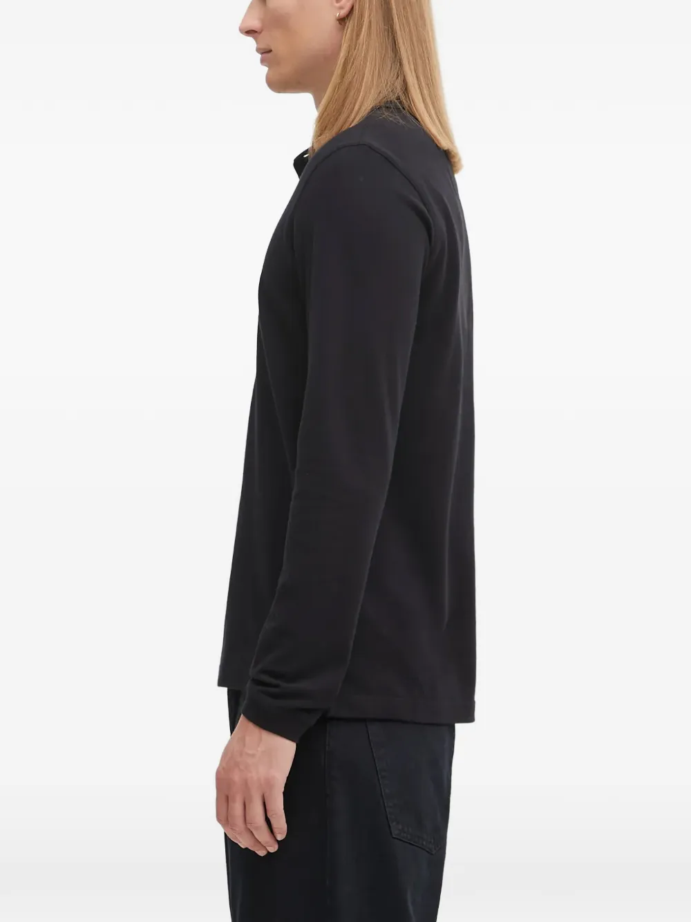 Barbour Poloshirt met lange mouwen Zwart