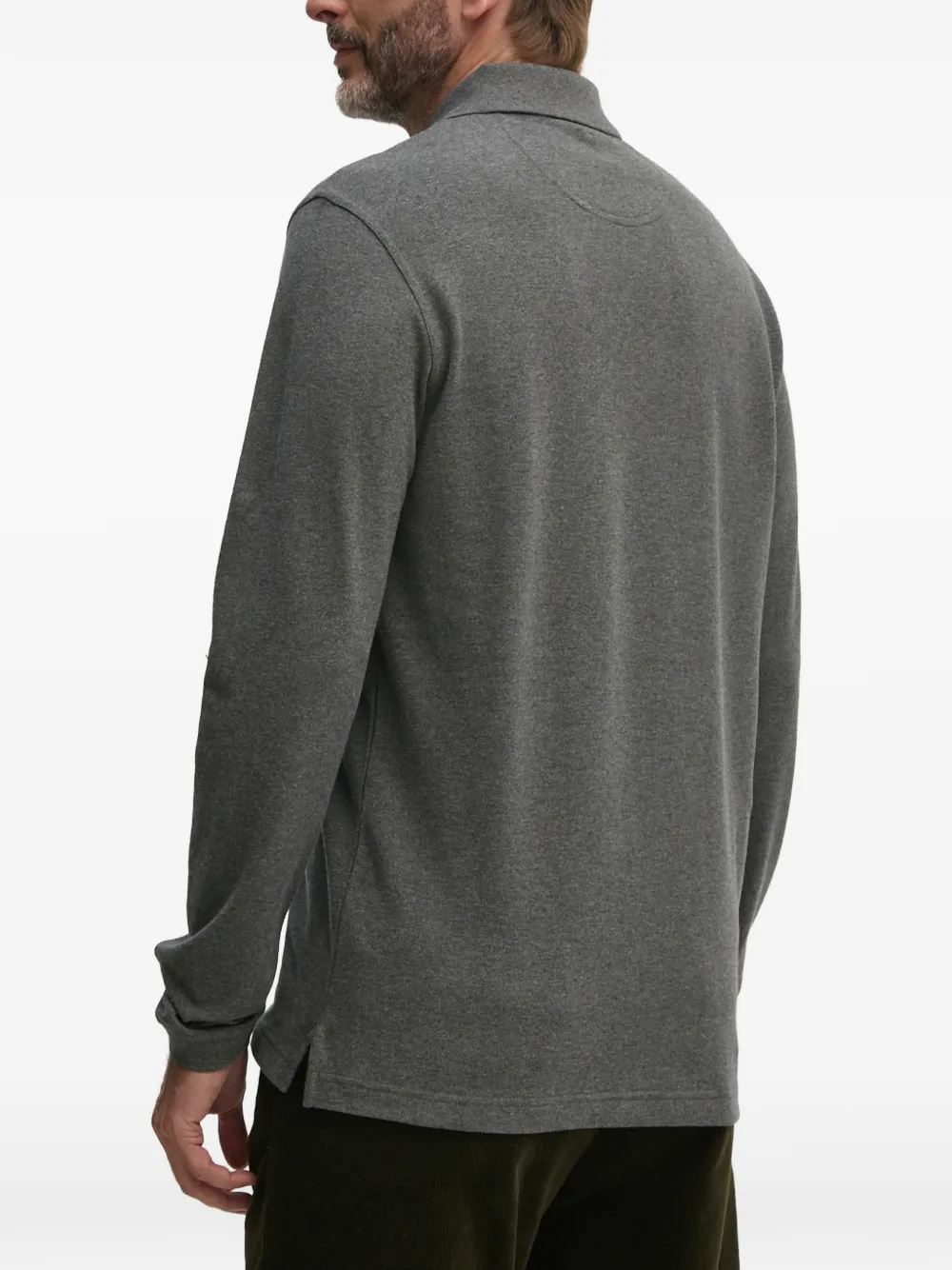 Barbour Poloshirt met lange mouwen Grijs