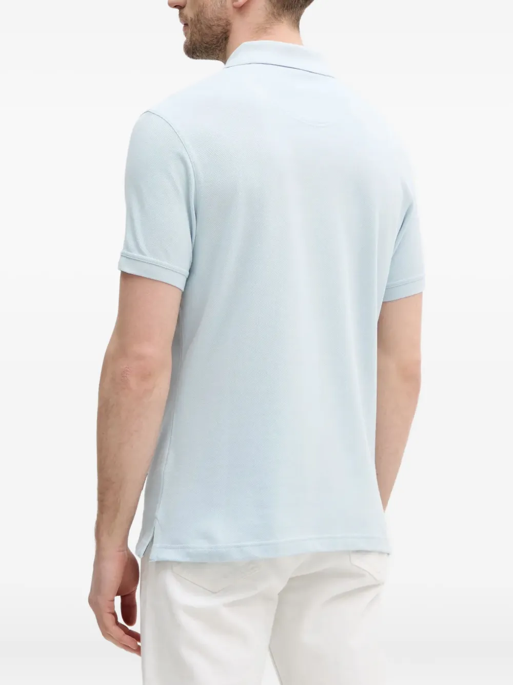 Barbour Poloshirt met geborduurde kraag - Blauw