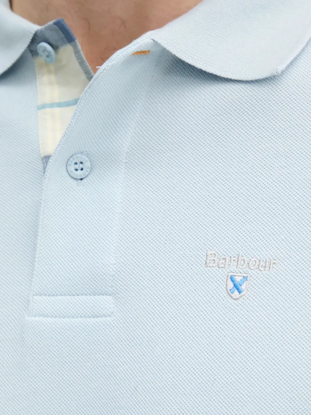 Barbour Poloshirt met geborduurde kraag Blauw