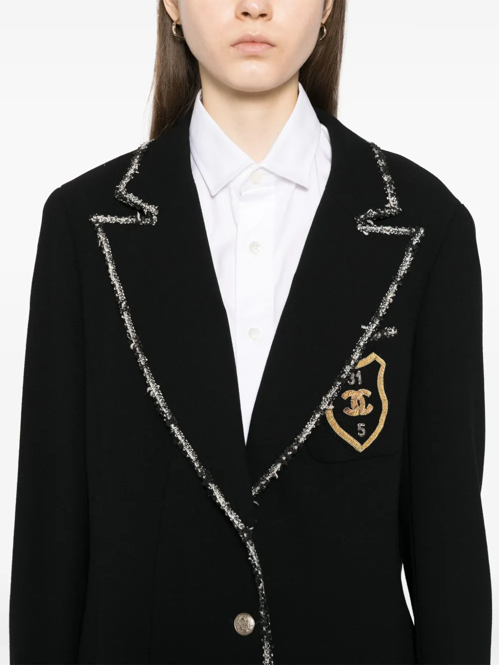 Pre-owned Chanel 2005 Single-breasted Jacket In Black