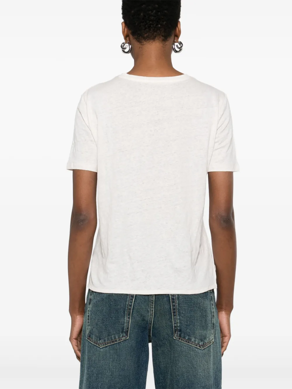 Majestic Filatures T-shirt met ronde hals Beige