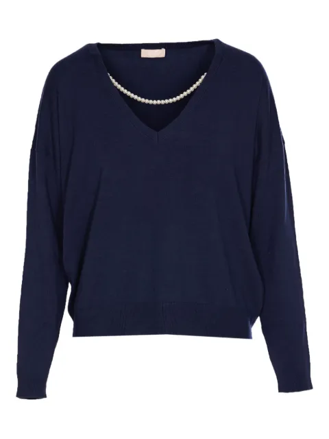 LIU JO pearl-embellished sweater