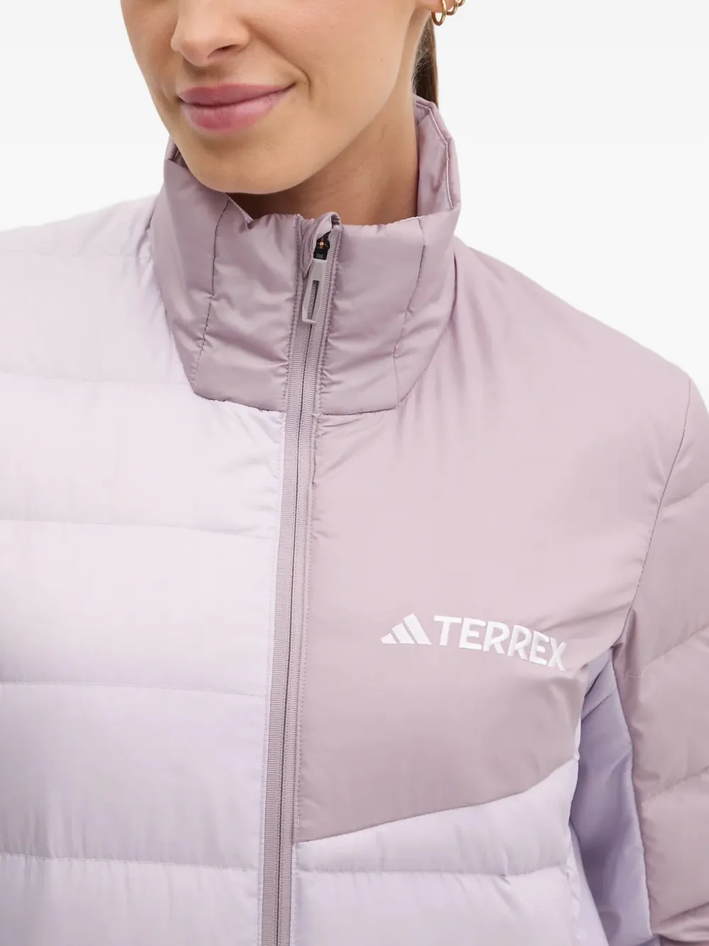 Adidas Originals Quilted Panelled Jacket In Pink
