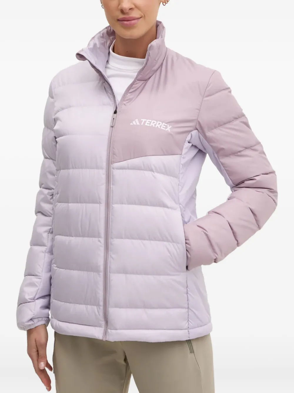 Adidas Originals Quilted Panelled Jacket In Pink