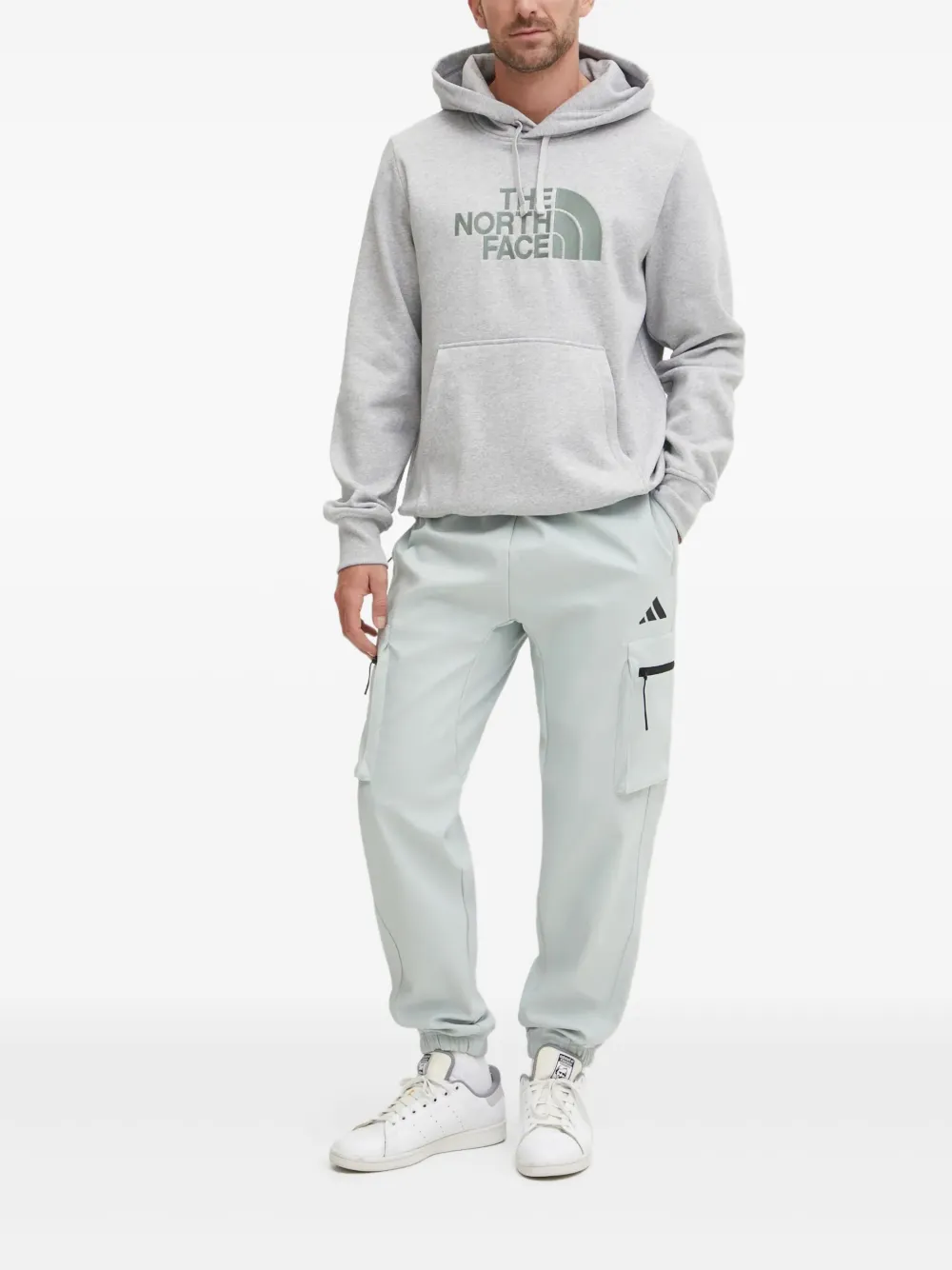 Adidas Originals Pocket Elasticated Cargo Pants In Gray