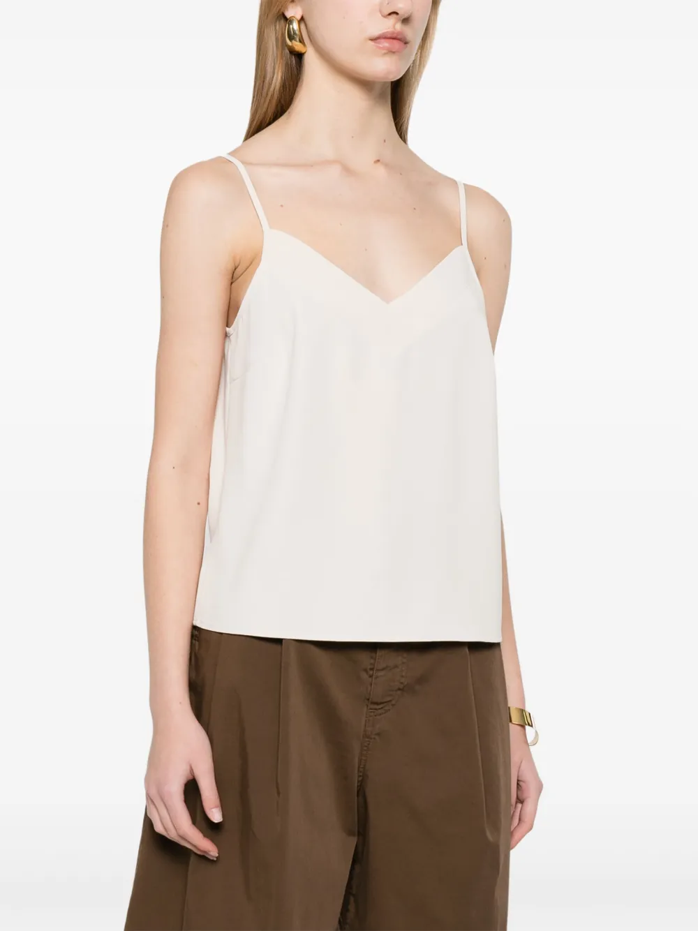 Peserico Top met V-hals Beige