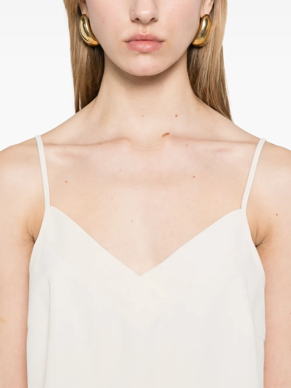Peserico Top met V-hals Beige