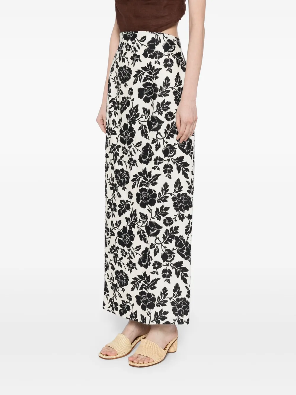 Shop Posse Romeo Column Skirt In Black