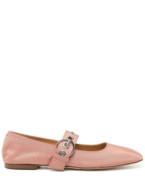 Aeyde flats Uma Eyelet Grosgrain Coral