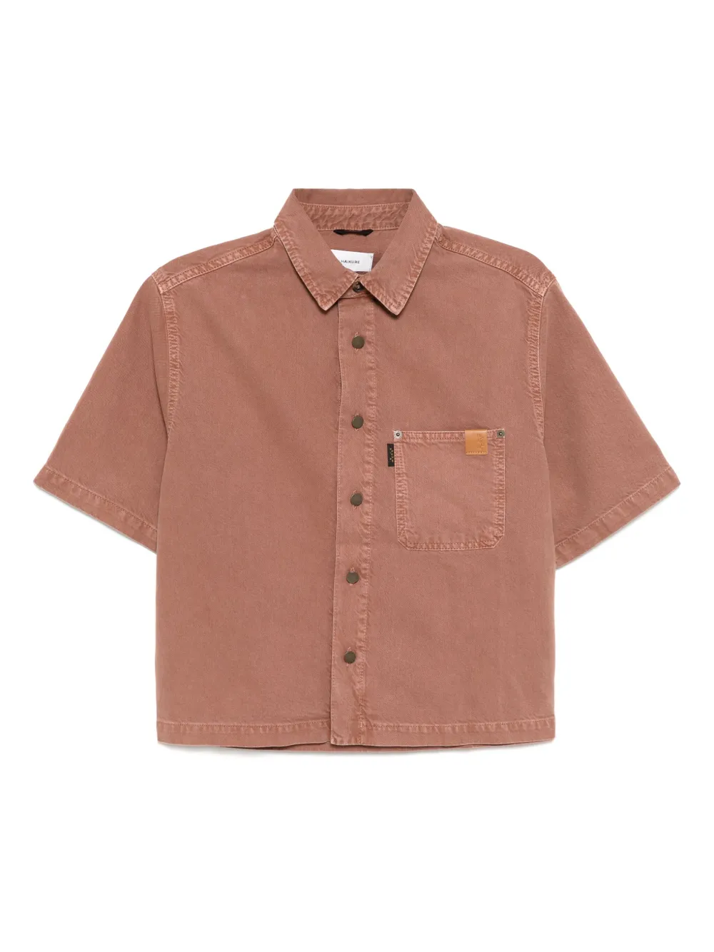 Haikure Shirt met logopatch Beige