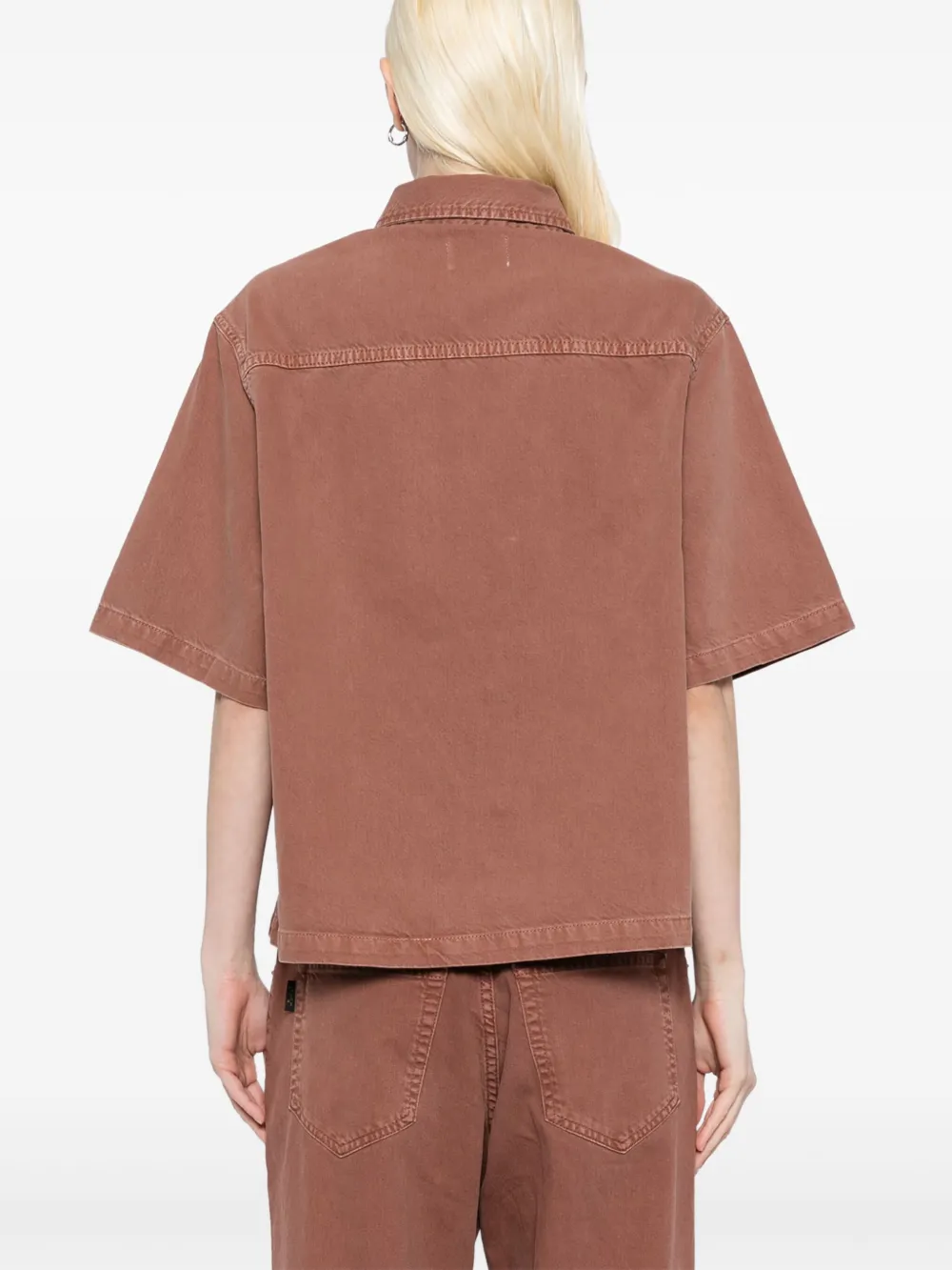 Haikure Shirt met logopatch Beige