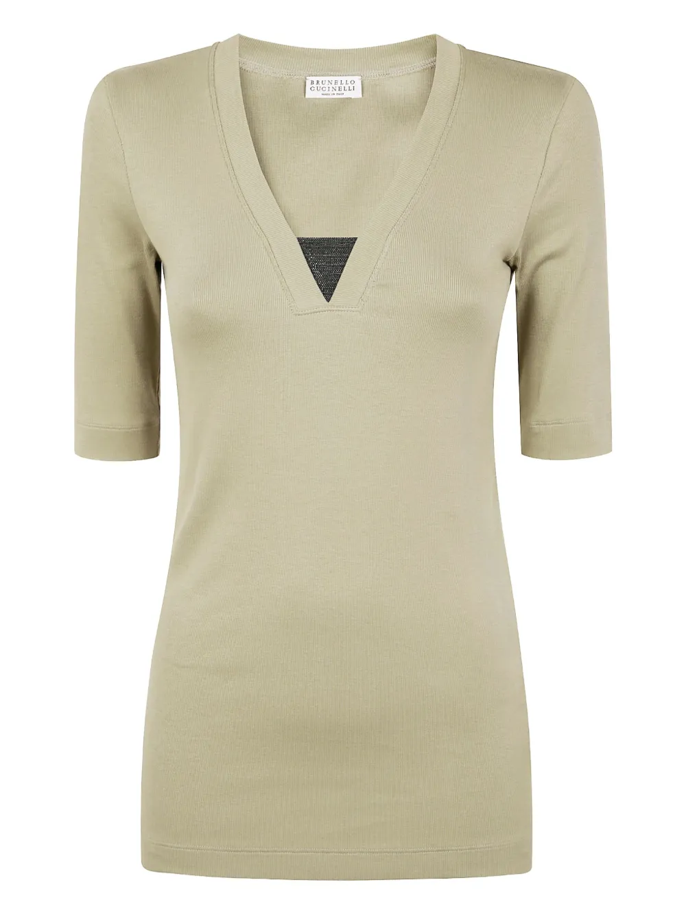 Brunello Cucinelli V-neck T-shirt | Green | Image 1