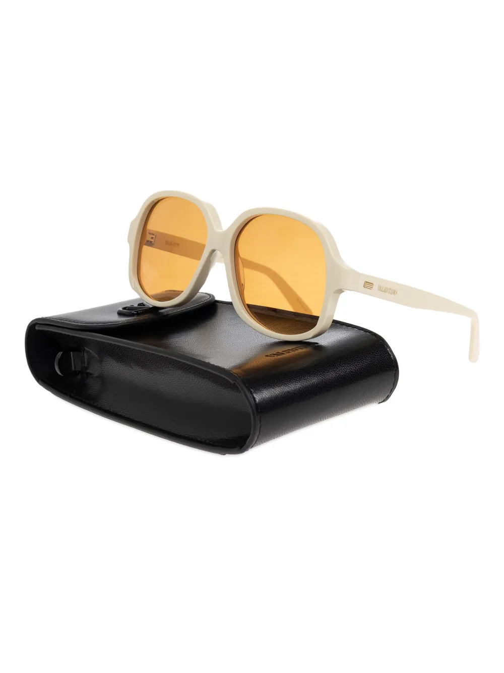 VALENTINO GARAVANI EYEWEAR Zonnebril met logoprint Wit