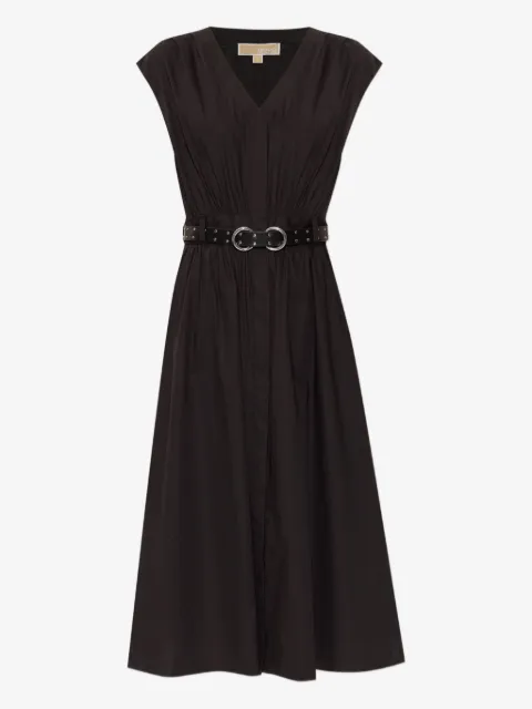 Michael Michael Kors belted poplin midi dress