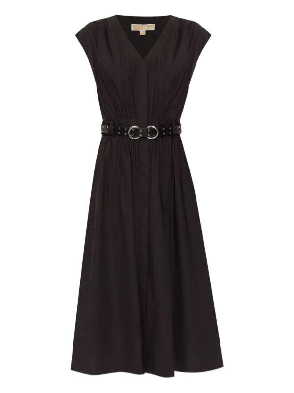 satin button down midi dress Black Satin Button Down Gathered Maternity Midi Dress – PinkBlush