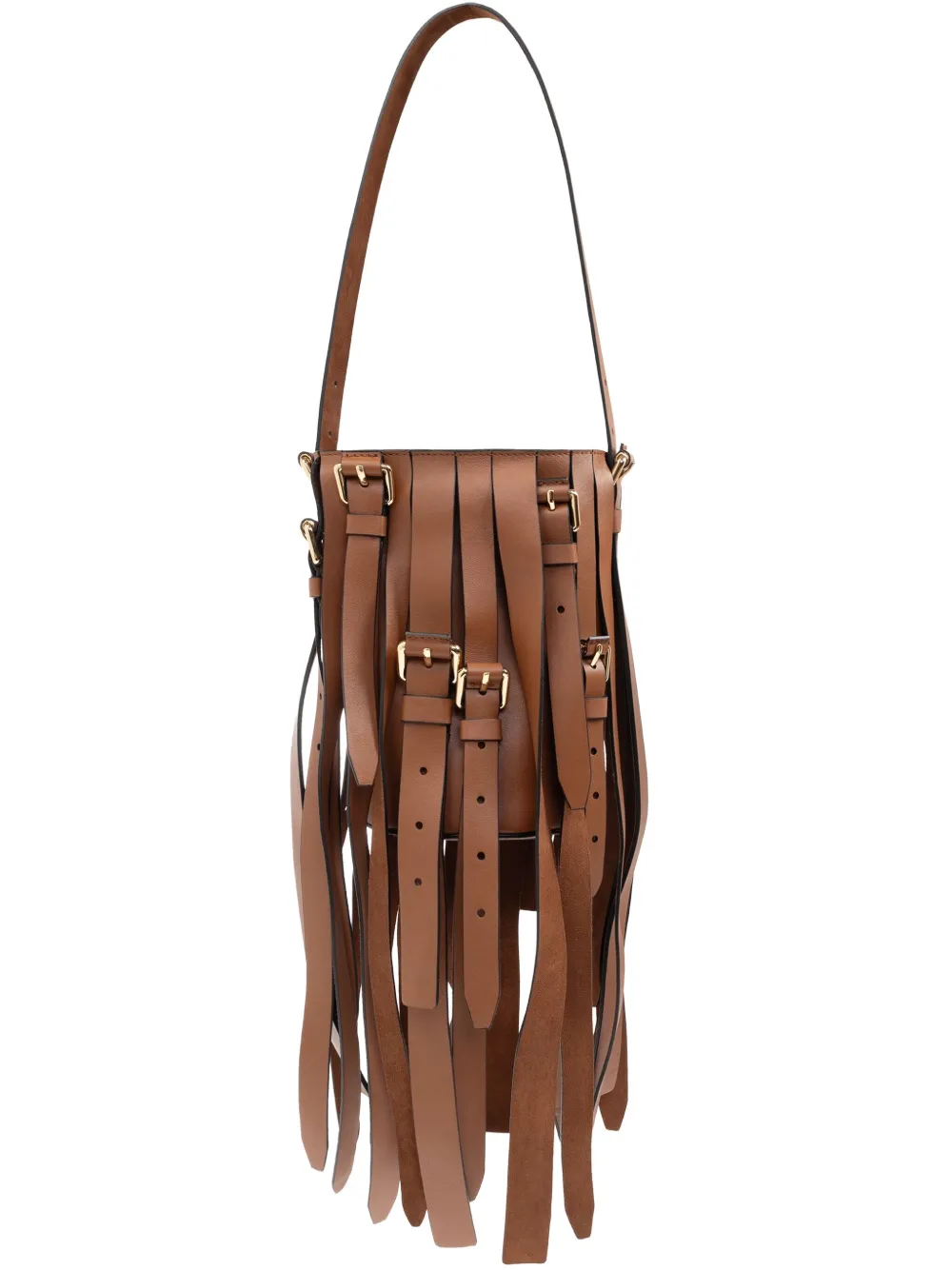 Moschino ベルテッド ショルダーバッグ - ブラウン Moschino ベルテッド ショルダーバッグ - ブラウン