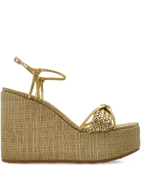 Casadei raffia platform espadrilles