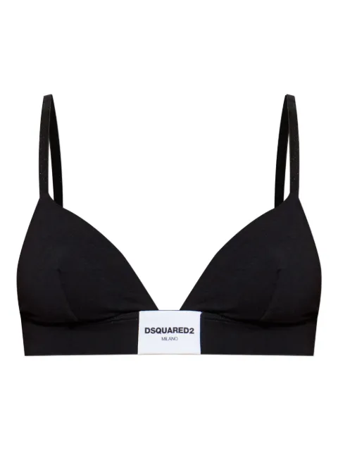 DSQUARED2 top bra con parche del logo