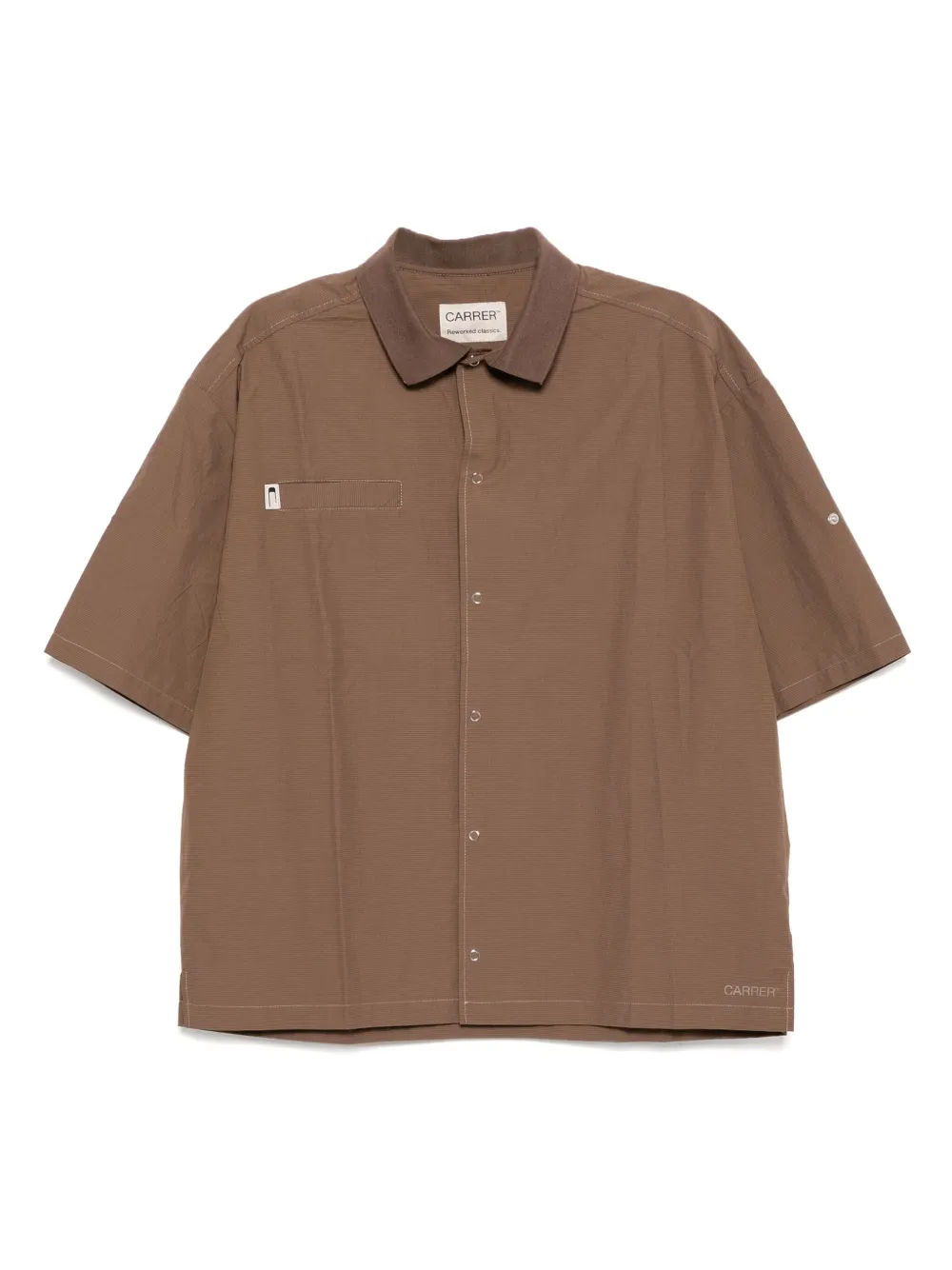 Carrer Seersucker Light shirt | Brown | Image 1