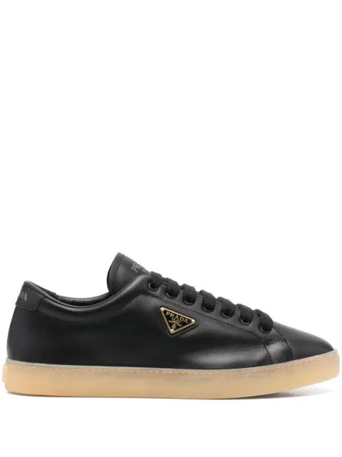Prada enamel triangle-logo sneakers