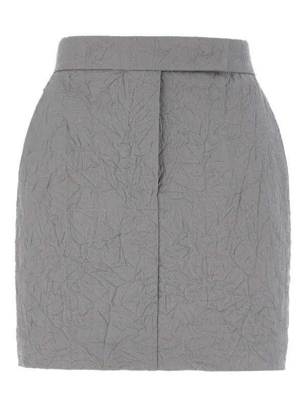 Max Mara Wool Mini Skirt in Grey