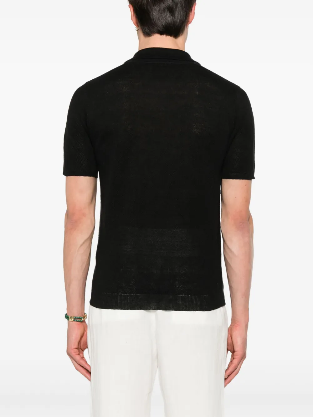 Roberto Collina Linnen T-shirt Zwart