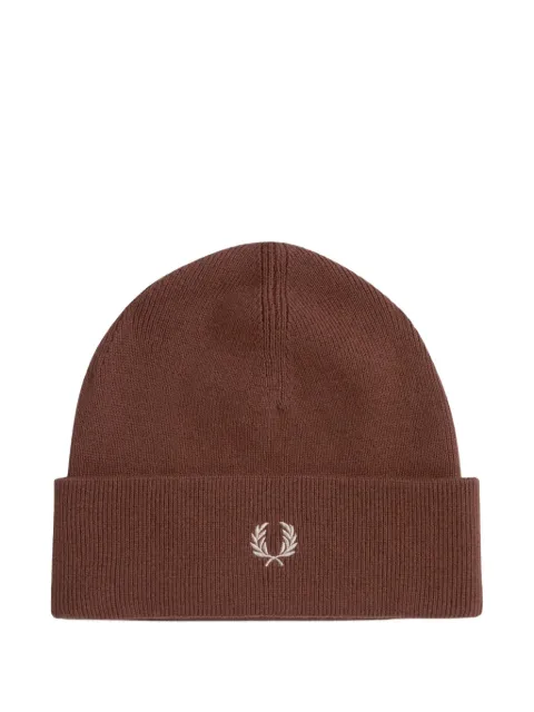 Fred Perry logo-embroidered beanie