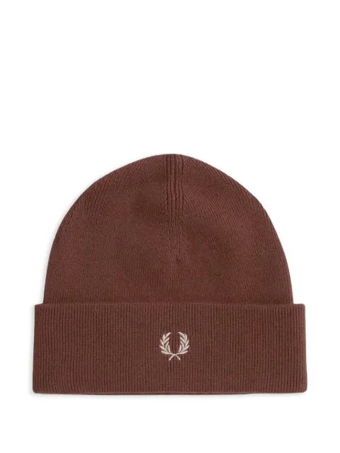 Fred Perry logo-embroidered beanie
